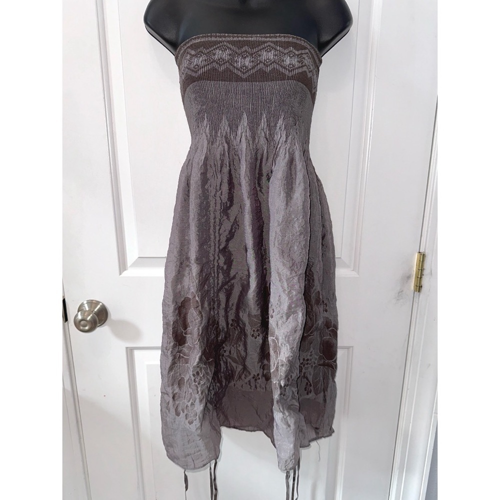 Lapis Adjustable Hem String Convertible Dress Skirt One Size